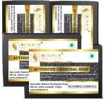 Badahair Handmade Activated Charcoal Soap Combo, 125 G (Pack Of 4)