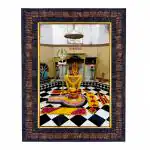 Hawai Lord Nageshwar Shivaling Designer Wall Hanging Engineered Wood Photo Frame for Worship Use 8.5x7inch SFDI293BLKFRM