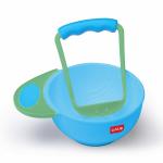LuvLap Baby Food Grinding Cum Feeding Bowl, Portable Baby Food Master and Bowl for Baby Wearing Food Preparation (Pack of 1 Set, Green and Blue)