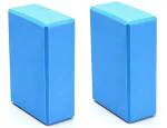 Inditradition High Density Moisture-Proof Form Yoga Block Brick, Pack of 2 (Blue)