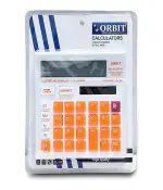 Heinriched Orbit OT-512 WTC Check & Correct Calculator, Large Display 112 Steps, 2 Power for Office, Home, Students, Shops (Orange)