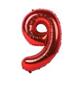 Festiko Red Happy Birthday Balloons, Happy Birthday Banner Foil Letter Balloons, Number Foil Balloon For Birthday Decorations, Age Birthday Combo (32Inch Number, 9)
