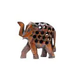 White Fortuity Handmade Elephant for Home Decor, Handicraft Gift Showpiece Figurine for Living Room | Meenakari Vastu Item | Diwali Gift for Table, Bedroom, Office Decor (3H, 1.5L, 3W)