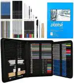 Wynhard Colour Set Colour Pencils Set Drawing Pencils for Artists Kit Drawing Kit Pencil Colours Color Pencil Artist Kit Watercolor Pencils Sketch Pencils Set Charcoal Pencil Set Metallic Color 71 Pcs