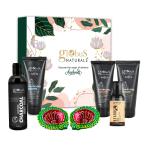 Globus Naturals Charcoal Men Diwali Glow Gift Box (big) Set of 5 - Face wash 100 gm, Face scrub 100 gm, Peel Off Mask 100 gm, Beard oil 50 ml, Body wash 200 ml