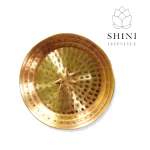 SHINI LIFESTYLE 100% Pure Copper Parat, Pooja Article, 10inch 500 gm, Hammered Deisgned
