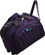 FEDRA Purple Polyester Strolley Duffel Bag - 60 L