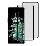 Kite Digital [Pack of 2] OnePlus 10T Matte Finish [Black] Tempered Glass Screen Protector with Edge to Edge Coverage - Easy Installation Kit