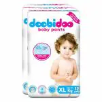 Doobidoo Baby Pants Diapers- XL Size (24 Count) All Round Softness with Bubble soft topsheet and anti leak side cuffs - (12-17 kg)