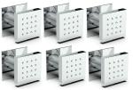 THOISEWELT Bathroom Wall Mounted Rain Shower Body Jet Massage Square Model Indian no.1-6 Pcs