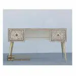 Bone inlay Antique Furniture Handmade Wood Inlay desk for office home (132x50x76)cm