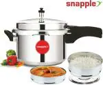 Snapple 5 Litre Pressure Cooker with SS Containers for Convenient Cooking ISI Certified 5 L Pressure Cooker  (Aluminium, Stainless Steel)