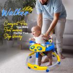Dash Kitty with Baby Walker Music with Rotation Wheels & High Back Rest (Blue)