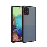 MobiLooks Mobile Accessories For Samsung Galaxy A51 ( Plastic|Black ) Black Soft Silicone Back Cover