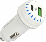 Zebronics CC5236Q Car Charger with 36W Rapid Charge, Dual Output (USB/Type C PD) (White)