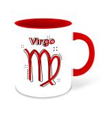 Whats Your Kick Virgo Horoscope Quotes Printed Red Ceramic Coffee Mug 325 ML