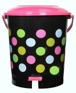 NH Enterprise New Premium Plastic Pedal Dustbin, Garbage Bin with Padal ( 12 L - Pink )