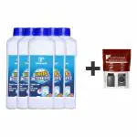 Taagror Super Wash Liquid Detergent For Top Load And Front Load Washing Machine With Free 1 Pouch Descaler/Washing Machine Cleaner 1 Lt (Pack of 5)