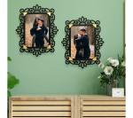 Future Works Photo frame a4 size for wall decor stylish hanging photo frames with black golden cut work wall frame home decor wooden photo frame (set of 2 big size 18 x 14 inch)