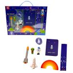 Samvardhan Space Theme Stationary Set For Kids Pencils, Erasers, Sharpeners And Diary For Kids, Stationary Kit For Kids, Stationery Gift For Kids, B