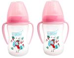 U-Grow Pink Baby Wide Neck Spout Sipper 250 ml (Set of 2)