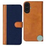 Knotyy Flip Cover for CMF Phone 1 (Blue, Brown, Dual Protection, Pack of: 1)
