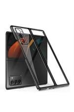 My Pc Wala Luxury Plating Transparent Black, Gold Plastic Back Cover for Samsung Galaxy Z Fold 2 5g Mobile