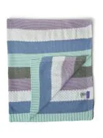 Mi Arcus Cotton Knitted Striper Print Baby Blanket 100x80 cm for Girls Boys Kids Infants Toddler
