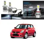 Feelitson White Car C6 H4 Compact Design 36W/3800Lm Led Headlight For Maruti Suzuki Swift (Pack Of 2)