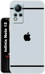 Case Club Silver Silicon Grip Case Back Cover For Infinix Note 12