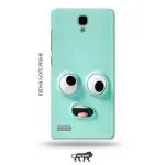 Tweakymod Printed Funny FAce Emoji Back Cover For Redmi Note Prime
