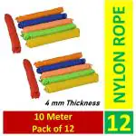 G 1 Multicolor Nylon Cloth Rope 10 m (Pack of 12)