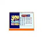 ESCAPER You are Strong 2024 Motivational Desk Calendar with Inspirational Quotes (Pack of 15 Units) - A5 Size, Twin-Wire Binding, 12 Monthly Pages