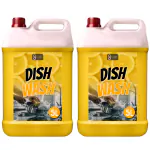FLISKO Dishwash Liquid 10 Liter Yellow Powerful Cleaner Gel Premium Concentrate Dish Plate washing Liquid