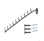 Q1 Beads Stainless Steel Wall Mount Hook Hanger for Hanging Clothe Showroom Shop Supermarket Wardrobe(Silver 1 Pc 10 pins)