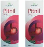 Aushadhi Pitnil Syrup Pack of 2 | Ayurvedic Antacid and Herbal Digestive Aid | Natural, Organic, Paraben-Free Formula for Heartburn, Acid Reflux, Indigestion, and Bloating Relief | 200ml Each