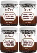 La Casa Dark Chocolate Vermicelli Sprinkles 200 Gm (Pack Of 4)