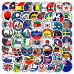 iDream Self-Adhesive World Travel National Flag Logo Theme DIY Stickers for Suitcase Laptop Bicycle Helmet Waterproof Sticker (Set of 60)