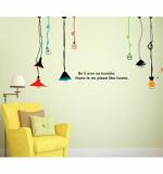 WOLPEP Multicolor Vinyl Colourful Lights with Quotes Wall Sticker
