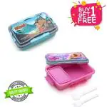 Shivalay Buy 1 Get 1 Free Combo Of Chota bheem Shape And Barbie Shape Kids Lunch Box ( Pack Of 2)