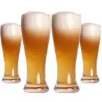 Sipologie Hefeweizen Beer Glass 350ml, Set of 4- Authentic German Wheat Beer Experience