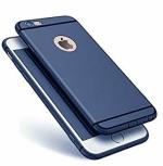 TRIFTY Apple iPhone 7, 8 Blue Rubber Soft Silicone with Anti Dust Plug Shockproof Slim Back Case Cover