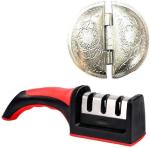 Urban Buy Multicolor Aluminium Gujiya And Knife Sharpner Kitchen Tool Set Pack of 2