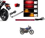 Kozdiko 48 SMD Flexible Led Strip Tail Light Bike Brake Light with Red and Yellow Color Turn Indicator Signals Light for All Bikes and Scooty