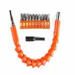 AASONS Flexible Drill Bit Extension Kit, Flexible Soft Shaft Extension Screwdriver Bits Electric Drill Bit Power Hand Repair DIY Tools Accessories (12 Pieces Set), Black