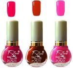 OUR Beauty Multicolor Extra Shine Long Wear Durable Nail Polish Nv18, 18 ml (Pack Of 3)