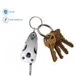 StealODeal Silver Military Keychain With Torch Screwdriver Knife Bottle Opener (Pack Of 2)