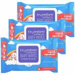 Trumom Premium Hypoallergenic Soft Wet Wipes with Organic Lavender and Lemon Oils, Dermatologically Tested Best for Baby All Skin Types -72 Wipes (15x20cm), Flip-Top Packaging, Pack of 3