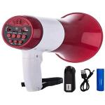 REVALS Bluetooth Handheld Megaphone with Recorder USB | Input 50 Watts with Battery and Charger Megaphone for Announcing/Talk/Record/Play/Siren/Music