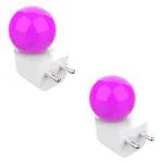 Fybros Pink Bloom Play And Plug Decorative Led Night Lamp Bulb For Bedroom - 0.5 Watts, 2 Pc
